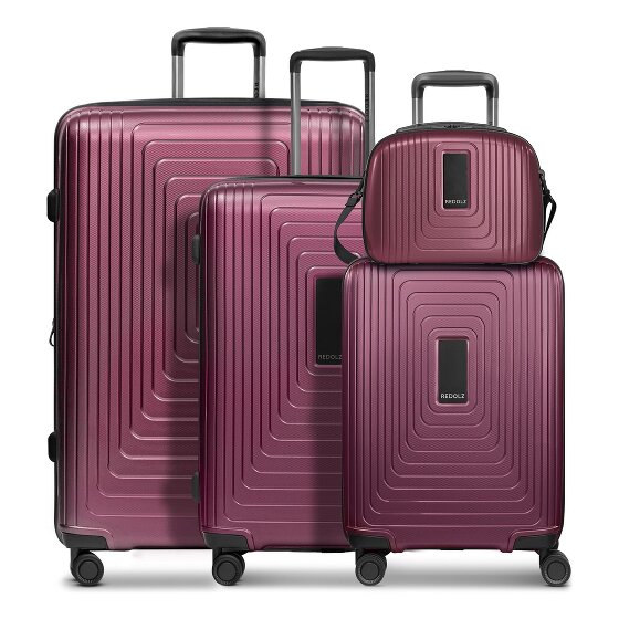 Redolz Juego de maletas Essentials 14 de 4 ruedas + neceser 4 pzs. con pliegue extensible