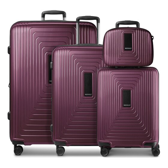 Redolz Juego de maletas Essentials 14 de 4 ruedas + neceser 4 pzs. con pliegue extensible