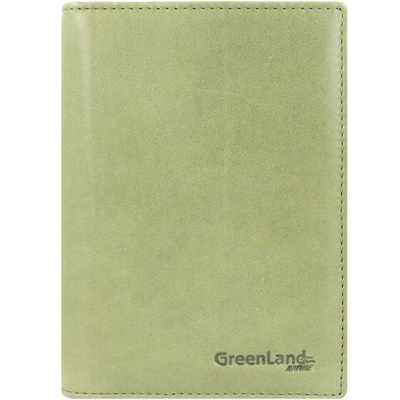 Greenland Nature Funda de color suave para pasaporte de cuero RFID 12 cm