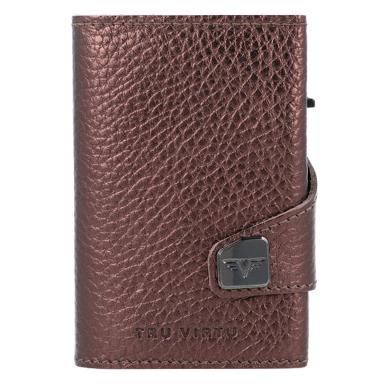 Tru Virtu Funda para tarjetas de crédito Click & Slide RFID Piel 6,5 cm
