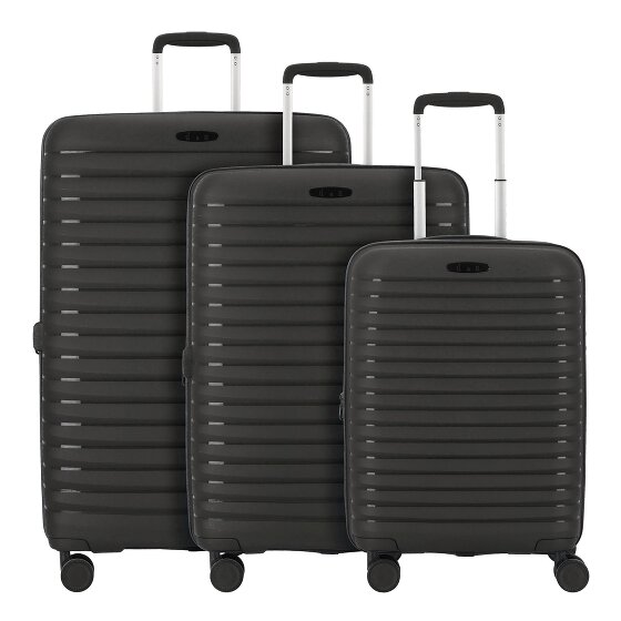 d&n Travel Line 4500 4 ruedas Juego de maletas 3 piezas con pliegue de expansión