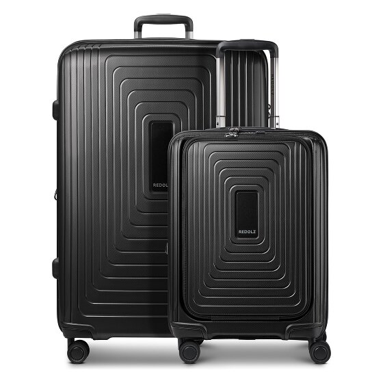 Redolz Juego de maletas Essentials 14 de 4 ruedas Compartimento para portátil de 2 piezas con pliegue extensible