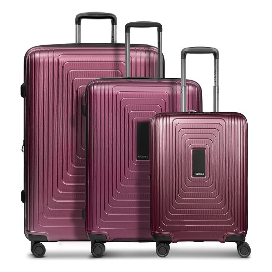 Redolz Essentials 14 4 ruedas Juego de maletas 3 piezas con pliegue de expansión