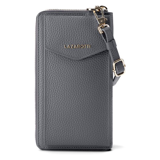 Lazarotti Bologna Cartera de piel con cremallera Funda para teléfono móvil Piel 19 cm