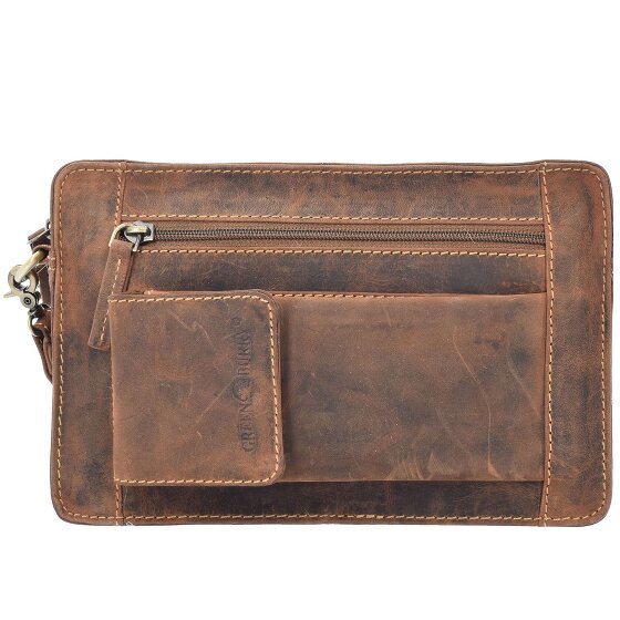 Greenburry Bolso vintage de piel para hombre 22 cm