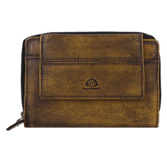 Greenburry Destressed Cartera Protección RFID Piel 13.5 cm