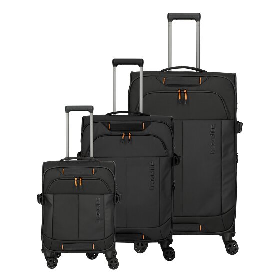 Travelite Briize 4 ruedas Juego de maletas 3 piezas con pliegue de expansión