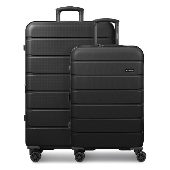 Saxoline Miami 4 ruedas Juego de maletas 2 piezas con pliegue de expansión