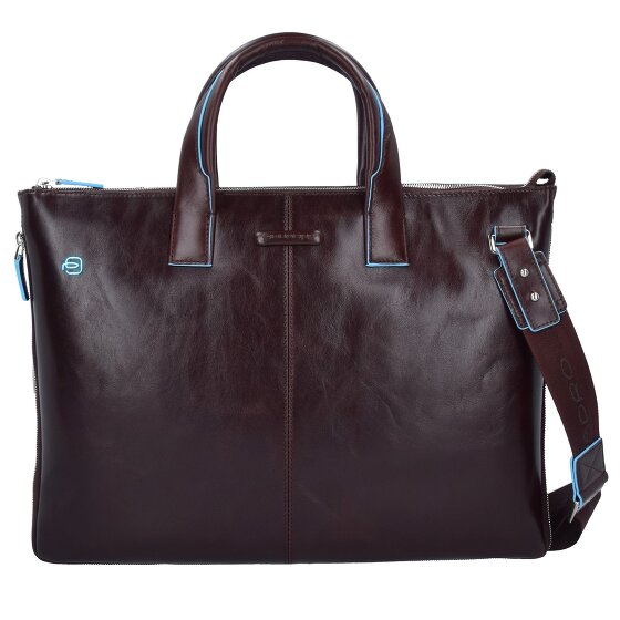 Piquadro Maletín cuadrado azul Piel 42 cm Compartimento para portátil