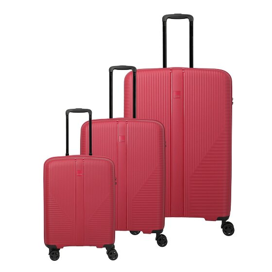 Travelite Air Stripe 4 ruedas Juego de maletas 3 piezas con pliegue de expansión