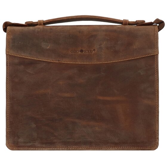Greenburry Carpeta de anillas vintage de cuero 34 cm