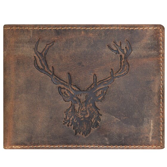 Greenburry Billetera Vintage Deer de cuero 12 cm