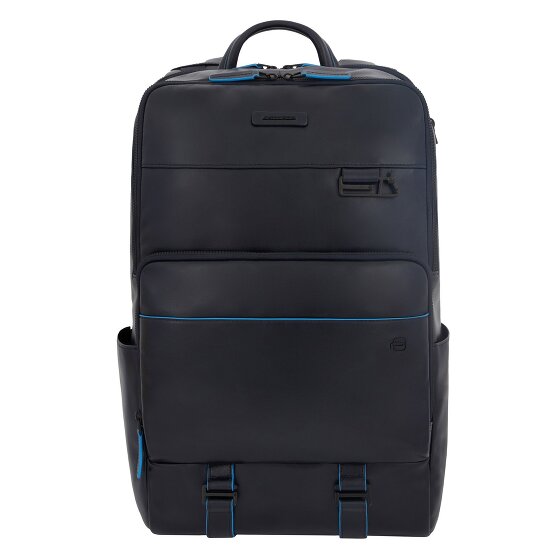 Piquadro Blue Square Revamp Mochila de negocios Protección RFID Piel 43 cm Compartimento para el portátil