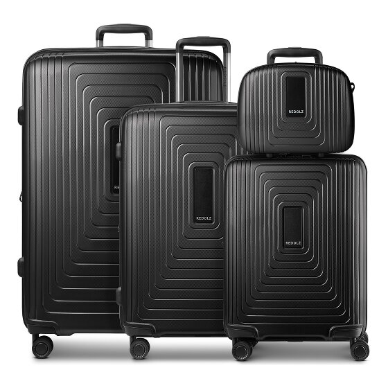 Redolz Juego de maletas Essentials 14 de 4 ruedas + neceser 4 pzs. con pliegue extensible
