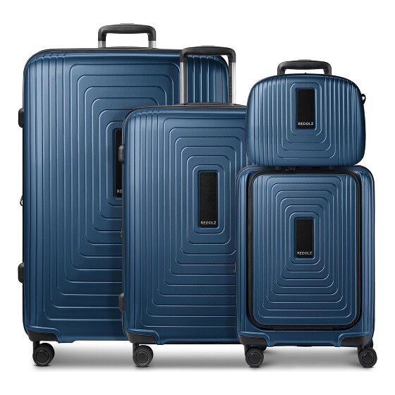 Redolz Essentials14 Juego de maletas de 4 ruedas Beautycase 4pcs con compartimento para portátil plegable expansible