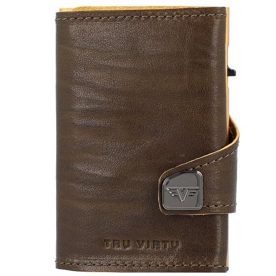 Tru Virtu Funda para tarjetas de crédito Click & Slide RFID Piel 6,5 cm