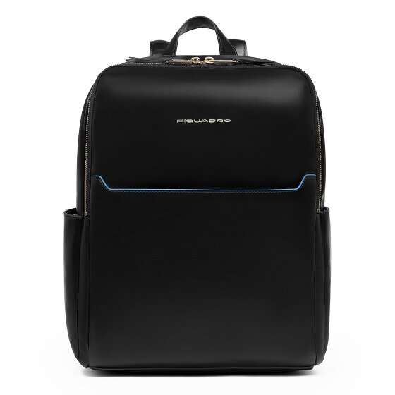 Piquadro Blue Square Mochila de día Bloqueo RFID Piel natural 37 cm Compartimento para laptop