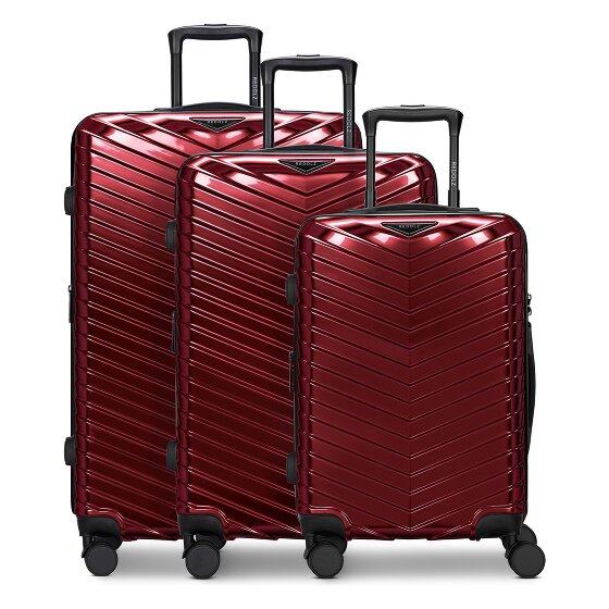 Redolz Essentials 18 4 ruedas Juego de maletas 3 piezas con pliegue de expansión