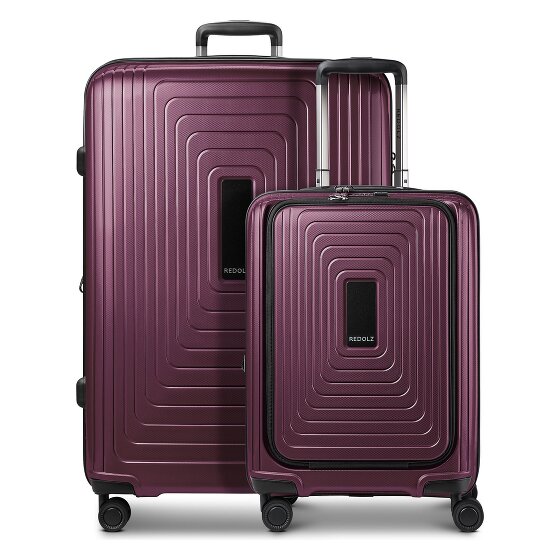 Redolz Juego de maletas Essentials 14 de 4 ruedas Compartimento para portátil de 2 piezas con pliegue extensible