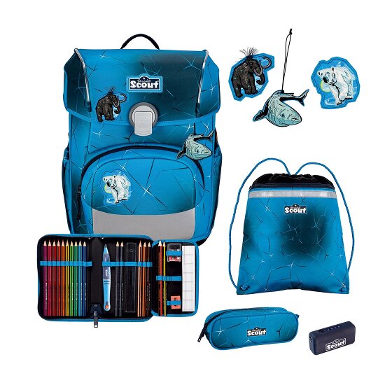 Scout Neo Exklusiv Safety Light Juego de mochilas escolares 5 piezas