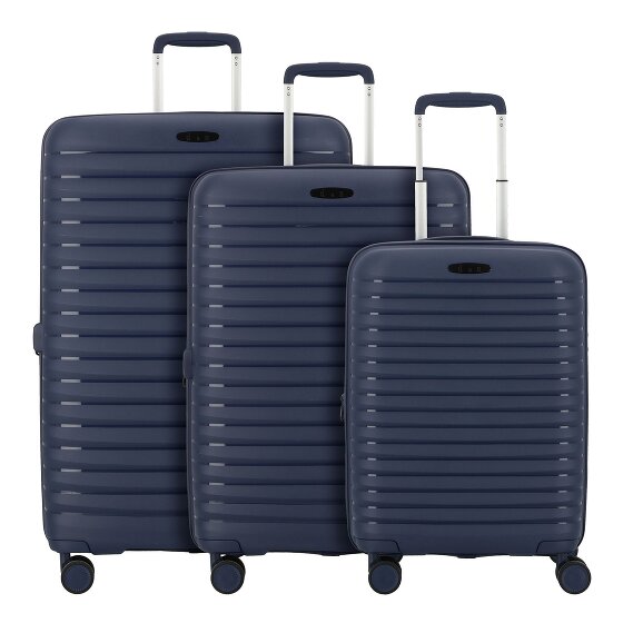 d&n Travel Line 4500 4 ruedas Juego de maletas 3 piezas con pliegue de expansión