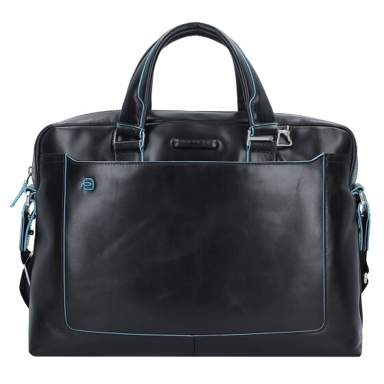 Piquadro Maletín cuadrado azul III Piel 40 cm Compartimento para portátil