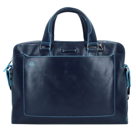 Piquadro Maletín cuadrado azul III Piel 40 cm Compartimento para portátil