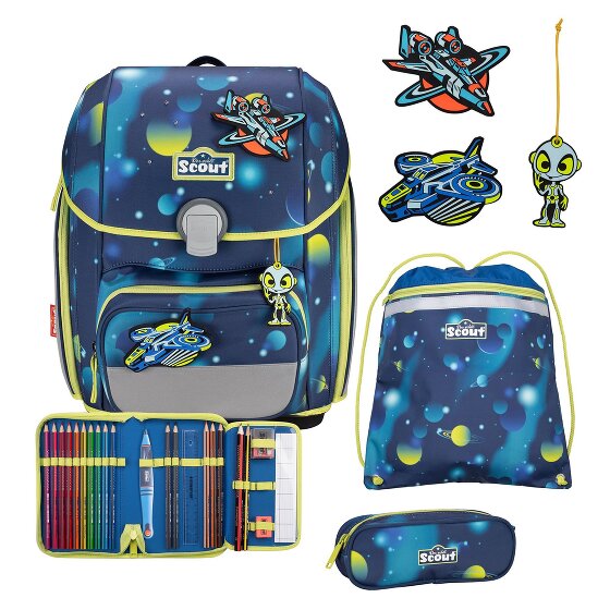 Scout Juego de mochilas escolares LED Genius 4pcs.