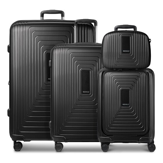 Redolz Essentials14 Juego de maletas de 4 ruedas Beautycase 4pcs con compartimento para portátil plegable expansible