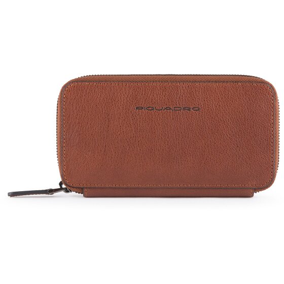 Piquadro Bolsa cuadrada negra para móvil Piel 17 cm