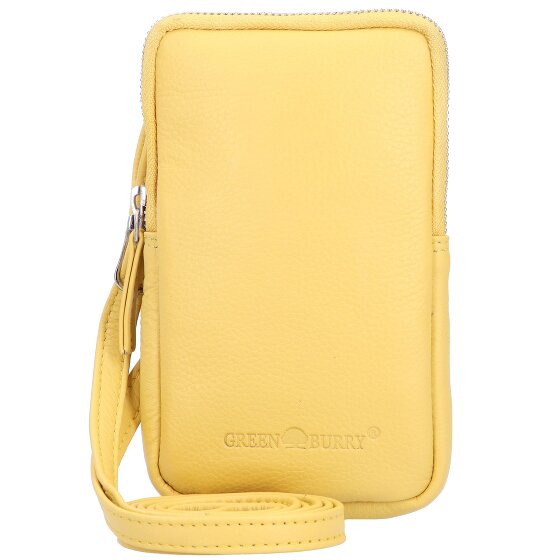 Greenburry Funda de napa para móvil de 10,5 cm