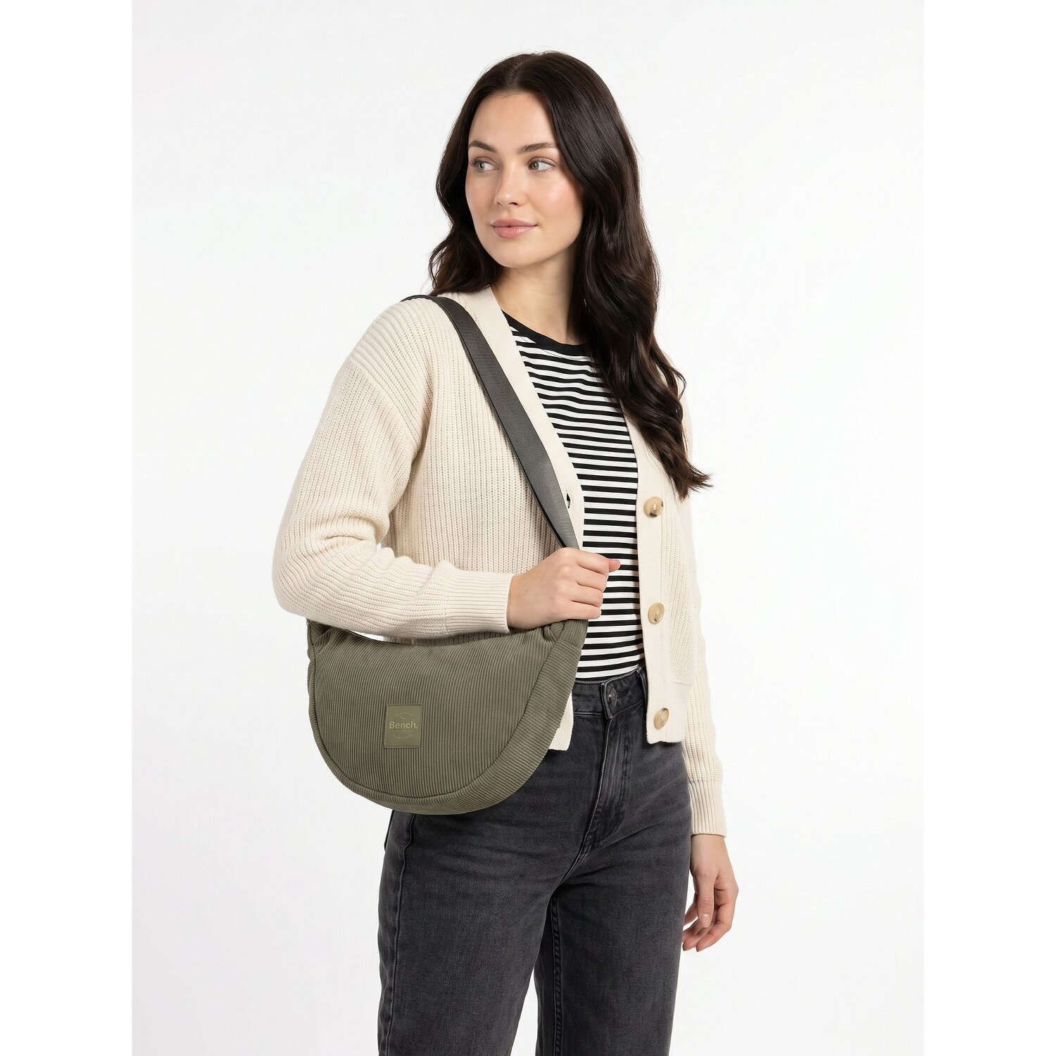 Bench Cord Bolsa de hombro 26 cm olivgrün | Maletas.es