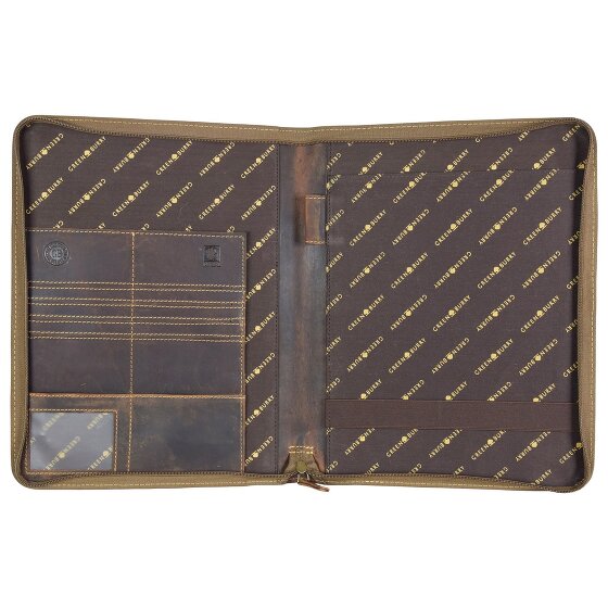 Greenburry Carpeta de anillas Vintage de cuero 26 cm