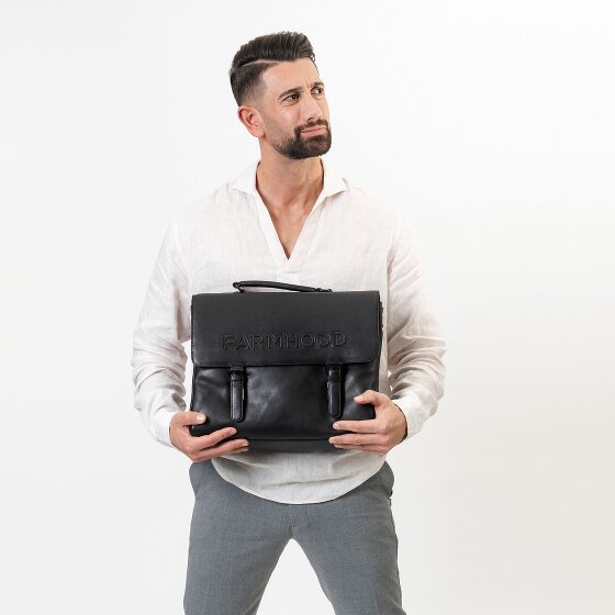 Farmhood Memphis Maletín XXL 3 compartimentos cuero 39 cm