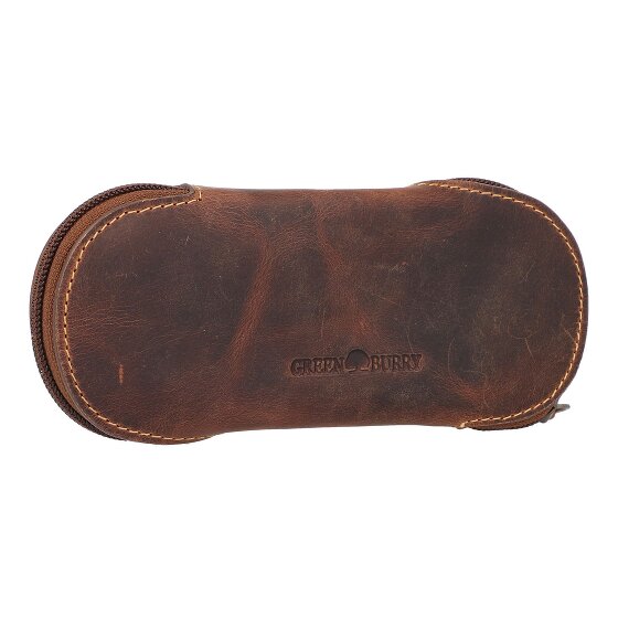 Greenburry Estuche de gafas vintage de cuero 17 cm