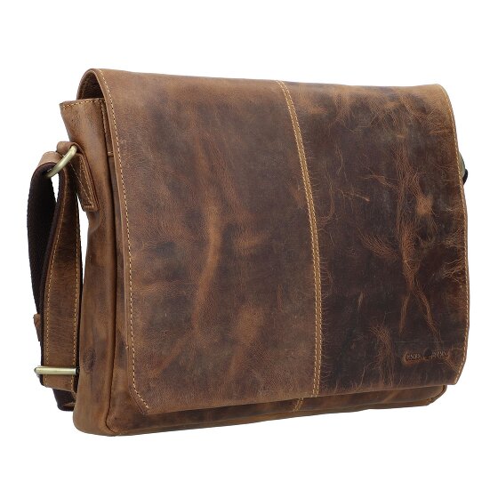 Greenburry Bolsa de hombro vintage de cuero 33 cm