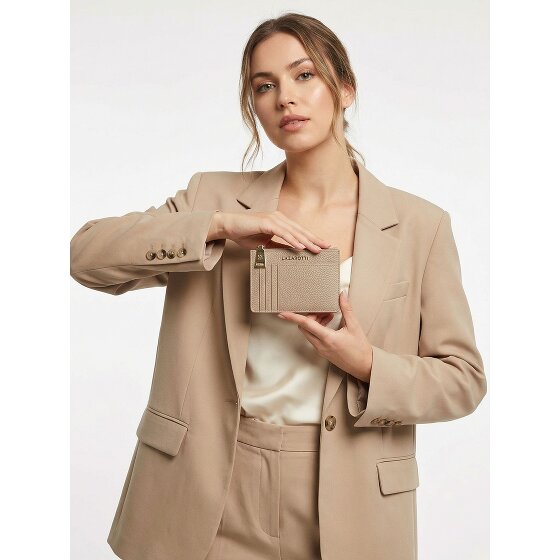 Lazarotti Bolonia Llavero de cuero Tarjetero de cuero de 11,5 cm con compartimento para etiqueta de aire