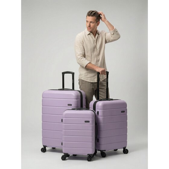 Saxoline Miami 4 ruedas Juego de maletas 3 piezas con pliegue de expansión