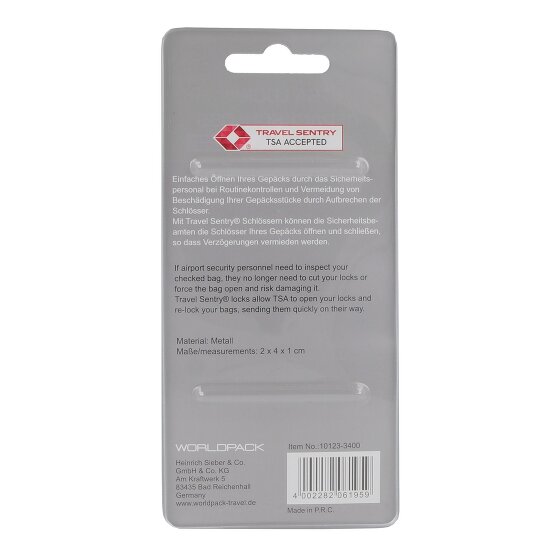 Worldpack Accesorios de viaje Candado TSA 2 cm