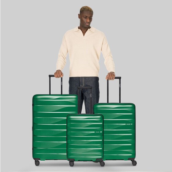 Bergpfeil Juego de maletas de viaje de 4 ruedas, 3 piezas, con plegado extensible