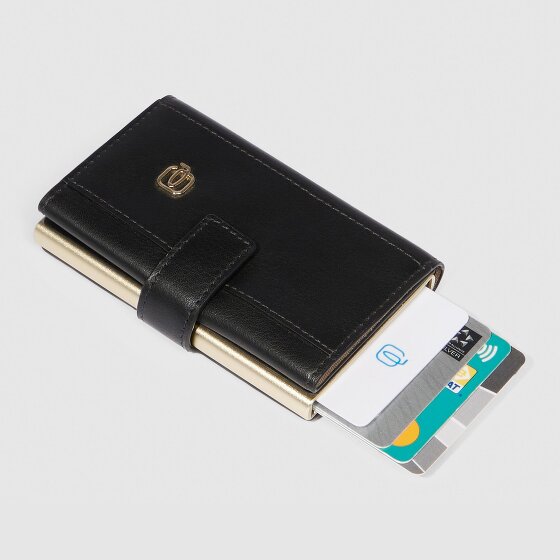 Piquadro Circle Estuche para tarjetas de crédito Protección RFID Piel 6.5 cm
