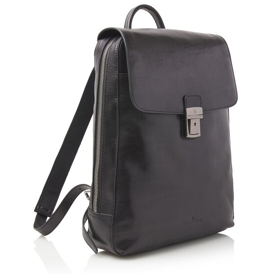 Castelijn & Beerens Mochila Guus de cuero con compartimento para el portátil de 40 cm