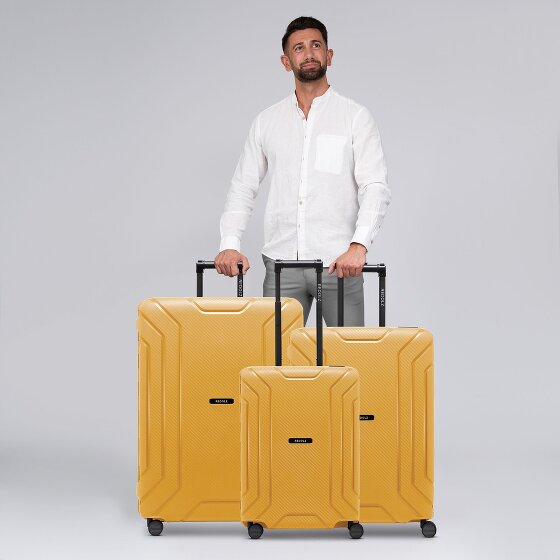 Redolz Essentials 15 Juego de maletas de 4 ruedas de 3 piezas con cierre de tres puntos