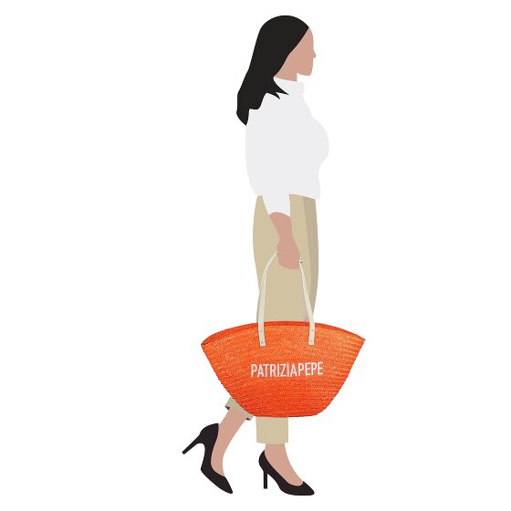 Patrizia Pepe Summer Straw Bolsa de compras 51 cm