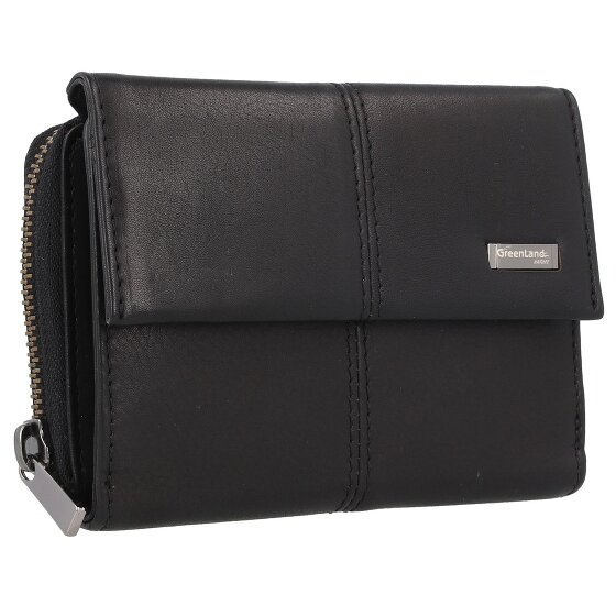 Greenland Nature Black Nappa Cartera Protección RFID Piel 13 cm