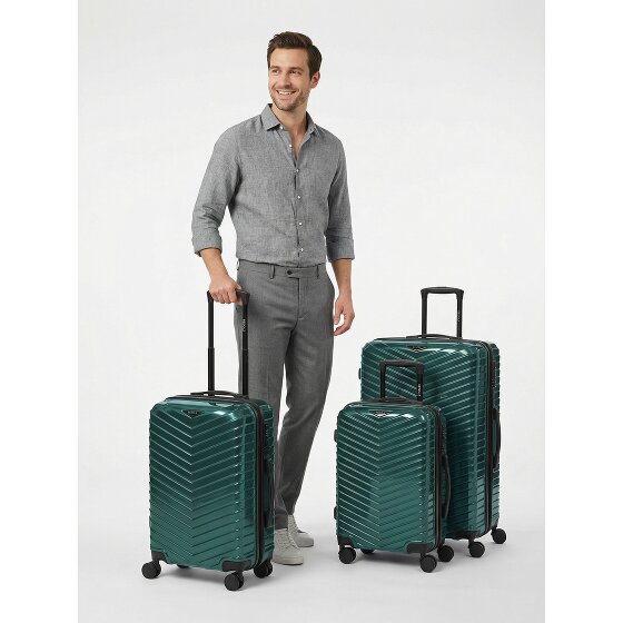 Redolz Essentials 18 4 ruedas Juego de maletas 3 piezas con pliegue de expansión