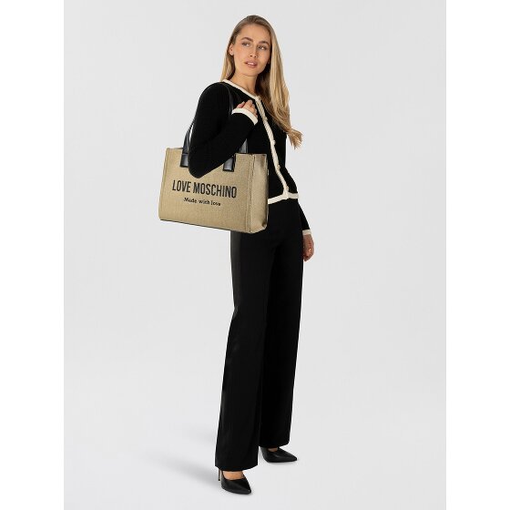 Love Moschino Cargo Canvas Bolsa de compras 35 cm