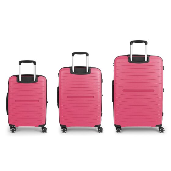 Gabol Shinyuu 4 ruedas Juego de maletas 3 piezas con pliegue de expansión