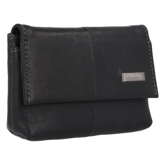 Greenland Nature Funda de napa negra para llaves de cuero RFID 11,5 cm