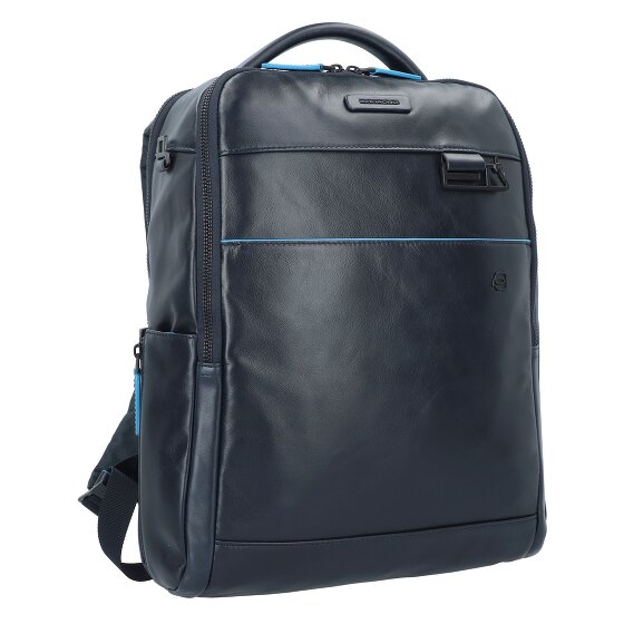 Piquadro Blue Square Revamp Mochila de negocios Piel natural 37 cm Compartimento para laptop